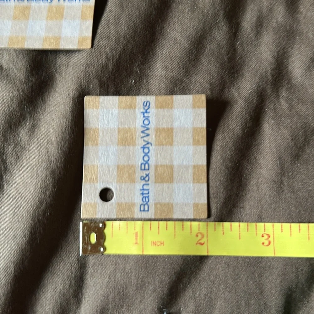 Bath & Body Works Small Cardboard Gingham Gift Tags